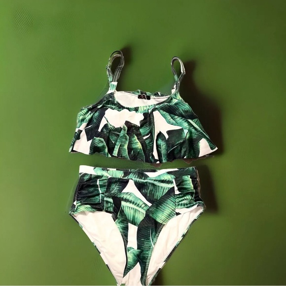 Avidlove Women Floral Tummy Control Swimsuit Two Piece High Waist Bathing Suit - Picture 2 of 14